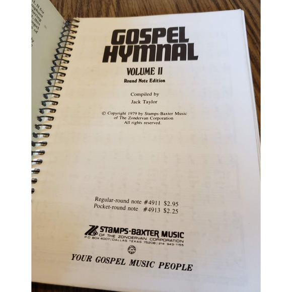 Gospel Hymnal Volume 2 Spiralbound Stamps Baxter Vintage 1979 Songbook - Picture 7 of 9